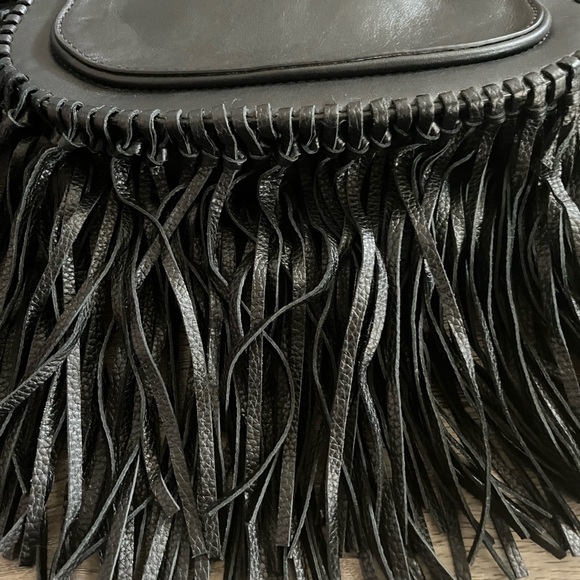 Michael Kors Lillie Medium Fringed Leather Shoulder Bag - Picture 9 of 16